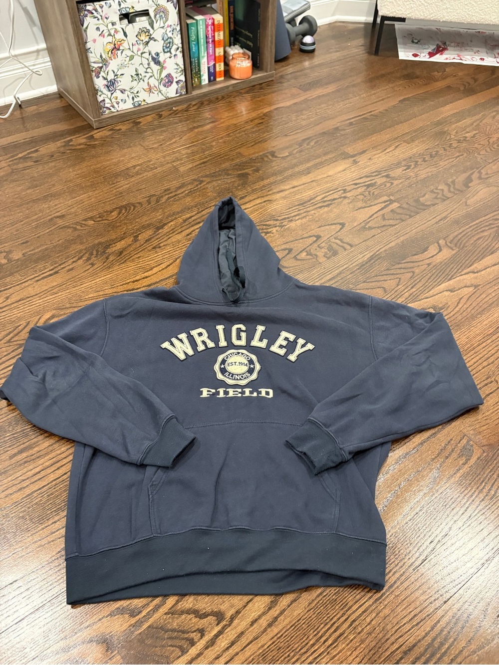 Wrigley Field Men's Navy Zip-Up Hoodie